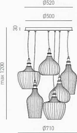 Lampadario-moderno-Gea-Luce-CLEOFE-S6-E27-LED-vetro-bianco-lampada-sospensione