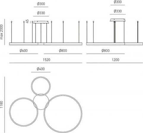 Lampadario-moderno-Gea-Luce-CRISEIDE-S3D-N-LED-alluminio-sospensione