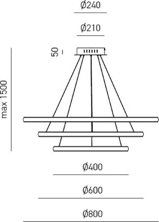 Lampadario-moderno-Gea-Luce-IOLE-S3-T-62W-LED-alluminio-sospensione