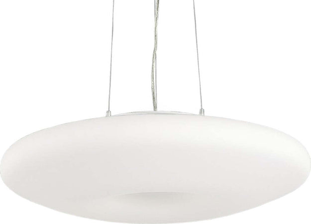 Lampadario-moderno-Ideal-Lux-GLORY-SP5-019741-E27-LED-vetro-metallo-sospensione