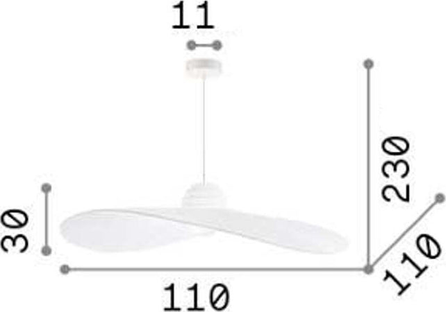 Lampadario-moderno-Ideal-Lux-MADAME-SP1-174402-174396-E27-LED-metallo-tessuto-sospensione