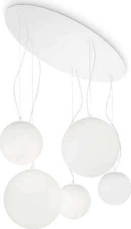 Lampadario-moderno-Ideal-Lux-MAPA-BIANCO-SP5-043562-E27-LED-vetro-sospensione