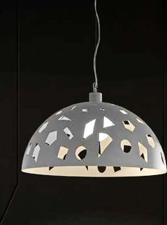 Lampadario-moderno-Illuminando-GEO-SP-C1-LED-sospensione-metallo-taglio-laser-bianco-grigio-sabbia-interni-33.5CM-E27