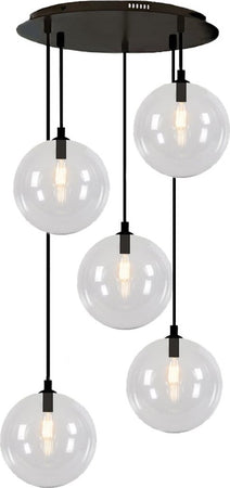 Lampadario-moderno-Illuminando-PALLINA-SP-TO-5-NR-G9-LED-metallo-vetro-sfera-sospensione