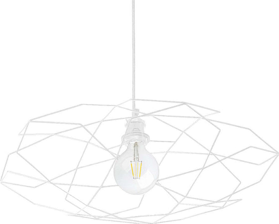 Lampadario-moderno-Illuminando-PENTAGONO-SP-P-E27-LED-metallo-sospensione-lampada-soffitto-gabbia