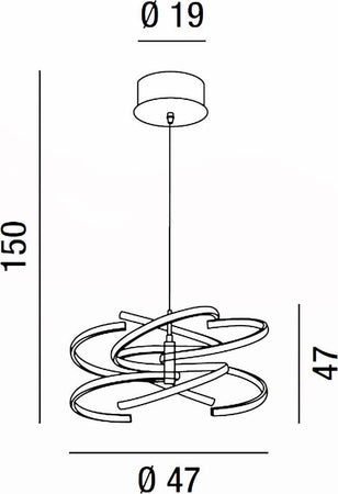 Lampadario-moderno-Perenz-NEST-6396-B-LN-LED-sospensione-bianca