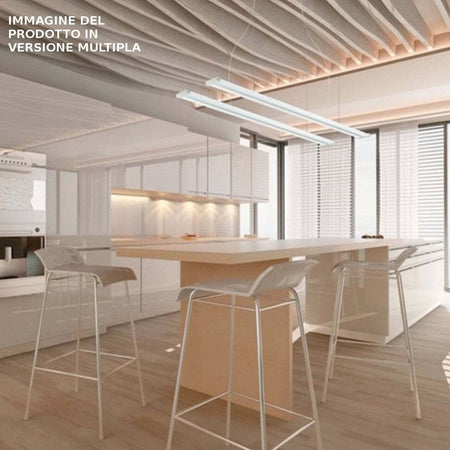 Lampadario-moderno-Promoingross-LINE-S120-DIM-LED-alluminio-acrilico-sospensione-telecomando-dimmerabile