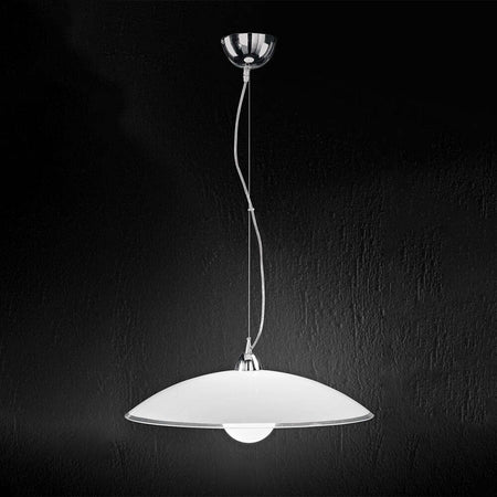 Lampadario-Moderno-Skirt-Cromo-Bianco-1-Luce-E27-Grande