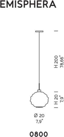 Lampadario-moderno-Sylcom-EMISPHERA-0800-LUX-LED-vetro-murano-sospensione