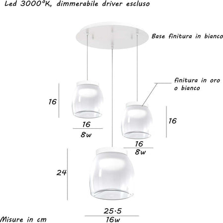 Lampadario-moderno-Top-Light-DRUM-1192-BI-S3-TMIX-BIANCO-LED-3000°K-dimmerabile-lampada-soffitto-modulo-led-integrato