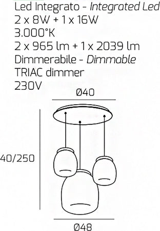 Lampadario-moderno-Top-Light-DRUM-1192-BI-S3-TMIX-BIANCO-LED-3000°K-dimmerabile-lampada-soffitto-modulo-led-integrato