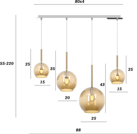 Lampadario-moderno-Top-Light-FUTURE-1155-CR-S4-RMIX-AM-E27-LED-vetro-pirex-soffiato-lampada-soffitto