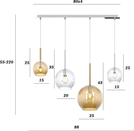 Lampadario-moderno-Top-Light-FUTURE-1155-CR-S4-RMIX-TA-E27-LED-vetro-pirex-soffiato-lampada-soffitto