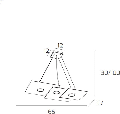 Lampadario-moderno-Top-Light-PLATE-1129-S3-R-Gx53-LED-monoemissione-metallo-sospensione