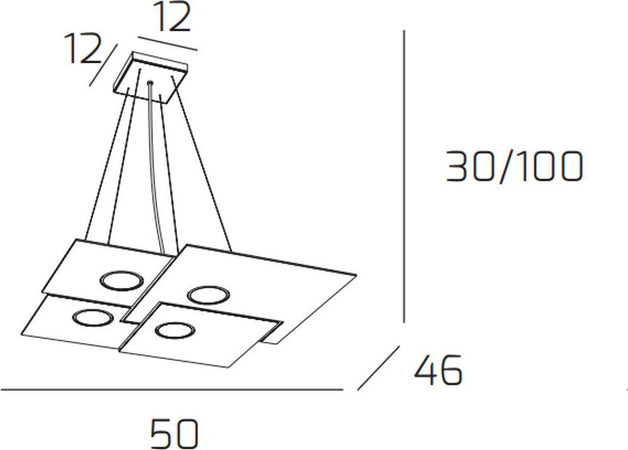 Lampadario-moderno-Top-Light-PLATE-1129-S4-Gx53-LED-metallo-monoemissione-sospensione