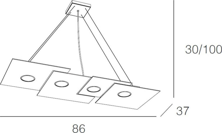 Lampadario-moderno-Top-Light-PLATE-1129-S4-R-Gx53-LED-metallo-monoemissione-sospensione