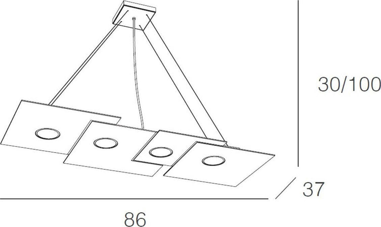 Lampadario-moderno-Top-Light-PLATE-1129-S4-R+3-Gx53-LED-metallo-biemissione-sospensione