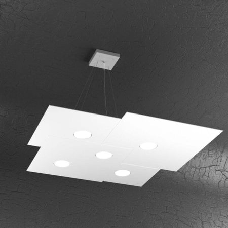 Lampadario-moderno-Top-Light-PLATE-1129-S5+2-Gx53-LED-metallo-biemissione-sospensione