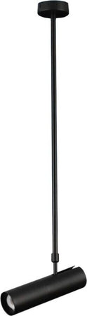 Lampadario-Portafaretto-A-Sospensione-Cilindro-Gu10-Asta-Regolabile-Nero