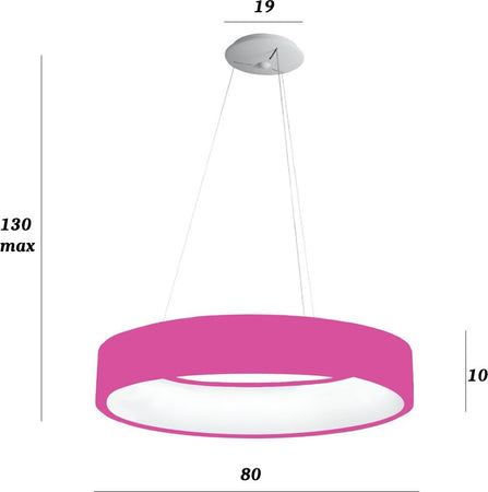Lampadario-Promoingross-AURORA-S80-MA-MAGENTA-CCT-6286Lm-modulo-led-dimmerabile-sospensione-moderna