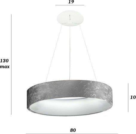 Lampadario-Promoingross-AURORA-S80-SF-FOGLIA-ARGENTO-CCT-6286Lm-modulo-led-dimmerabile-sospensione-classica