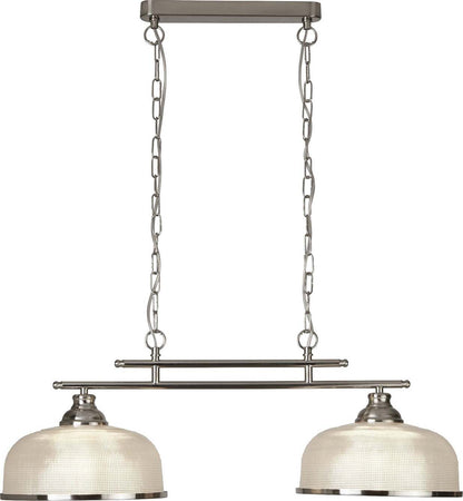 Lampadario-Rustico-Country-Bistrot-Ii-Acciaio-Argento-Vetro-2-Luci-E27