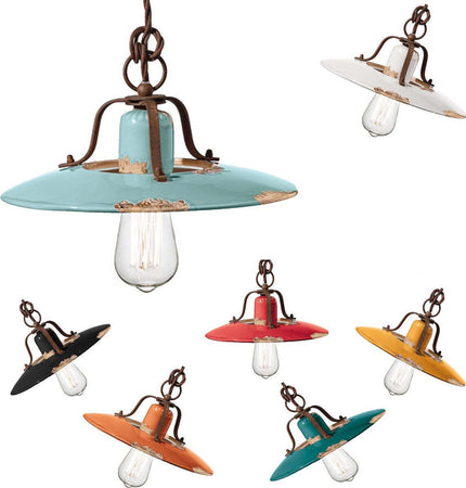 Lampadario-rustico-Ferroluce-Retrò-COUNTRY-C1442-E27-LED-ceramica-sospensione