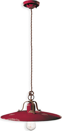 Lampadario-rustico-Ferroluce-Retrò-COUNTRY-C1443-E27-LED-ceramica-sospensione