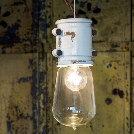 Lampadario-rustico-Ferroluce-Retrò-URBAN-C1520-E27-LED-treccia-ceramica-sospensione