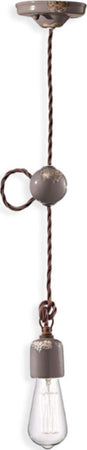 Lampadario-rustico-Ferroluce-Retrò-VINTAGE-C660-1-E27-LED-ceramica-sospensione