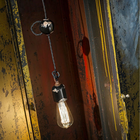 Lampadario-rustico-Ferroluce-Retrò-VINTAGE-C660-1-E27-LED-ceramica-sospensione
