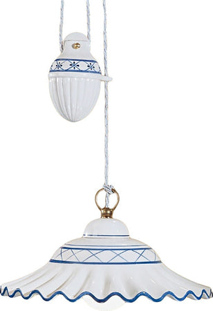 Lampadario-saliscendi-Due-P-illuminazione-2382-S-E27-LED-ceramica-lampada-soffitto-sospensione