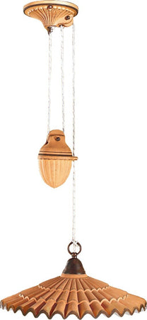 Lampadario-saliscendi-Due-P-illuminazione-VANIA-SG-E27-LED-ceramica-rustico-contrappeso