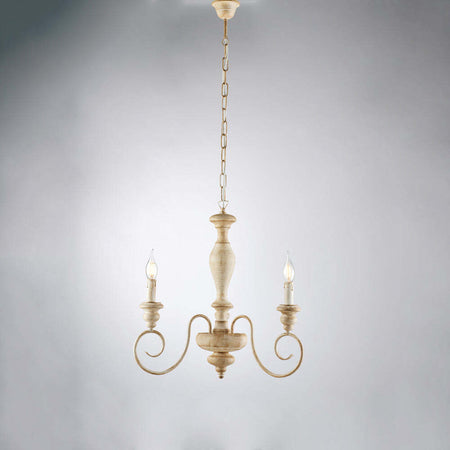 Lampadario-Shabby-Chic-Cascina-Bianco-Tortora-Vintage-3-Luci-E14