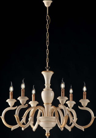 Lampadario-Shabby-Chic-Fiorenza-Avorio-Oro-6-Luci-E14