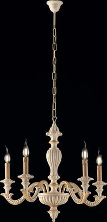 Lampadario-Shabby-Chic-Leonardo-Avorio-Oro-5-Luci-E14