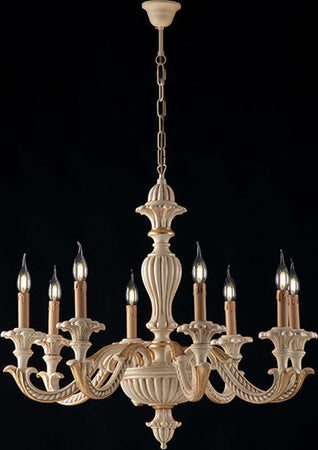 Lampadario-Shabby-Chic-Leonardo-Avorio-Oro-8-Luci-E14