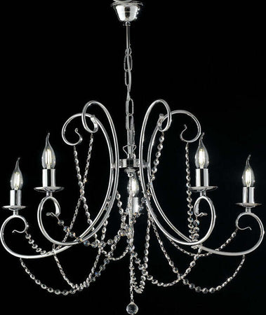 Lampadario-Shabby-Chic-Magda-Cromo-E-Cristallo-5-Luci-E14