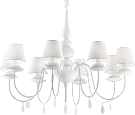 Lampadario-Shabby-Chic-Provenzale-Blanche-Metallo-Bianco-8-Luci-E14