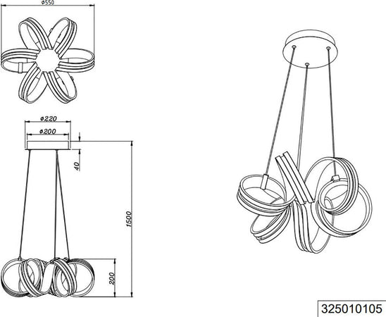 Lampadario-Trio-Lighting-CARRERA-38W-LED-4400LM-3000°K-alluminio-dimmerabile-sospensione-ultramoderna-interno