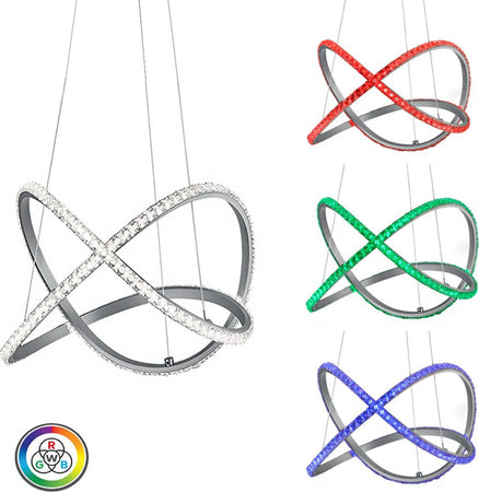 Lampadario-Trio-Lighting-RUBIN-30W-LED-2350Lm-3000°K-RGB-dimmerabile-sospensione-luce-notturna-ultramoderna-interno
