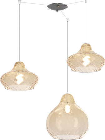 Lampadario-vetro-colorato-Top-Light-DRESS-1191-CR-S3-SMIX-AM-E27-LED-lampada-soffitto-moderna