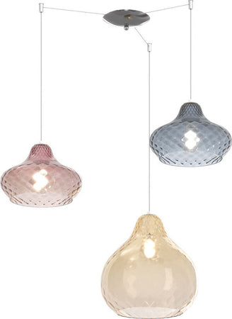 Lampadario-vetro-colorato-Top-Light-DRESS-1191-CR-S3-SMIX-E27-LED-lampada-soffitto-moderna