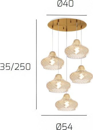 Lampadario-vetro-colorato-Top-Light-DRESS-1191-OS-S5-TP-AMBRA-E27-LED-lampada-soffitto-moderna-classica