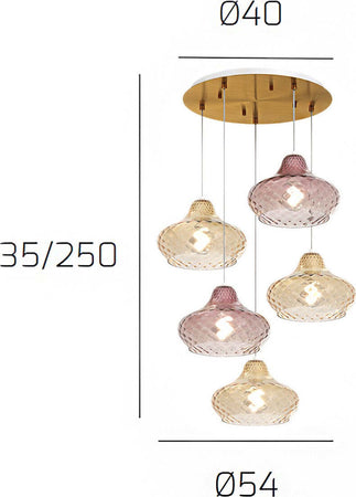 Lampadario-vetro-colorato-Top-Light-DRESS-1191-OS-S5-TP-AMBRA-RUBINO-E27-LED-lampada-soffitto-moderna-classica