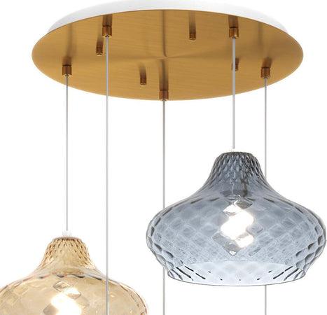 Lampadario-vetro-colorato-Top-Light-DRESS-1191-OS-S5-TP-AMBRA-ZAFFIRO-E27-LED-lampada-soffitto-moderna-classica