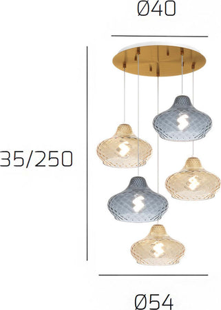 Lampadario-vetro-colorato-Top-Light-DRESS-1191-OS-S5-TP-AMBRA-ZAFFIRO-E27-LED-lampada-soffitto-moderna-classica