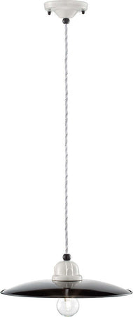 Lampadario-Vintage-B&W-Metallo-Smaltato-Nero-E-Bianco-1-Luce-E27-30Cm