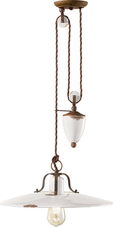Lampadario-Vintage-Country-Saliscendi-Ferro-E-Ceramica-Bianco-1-Luce-E27