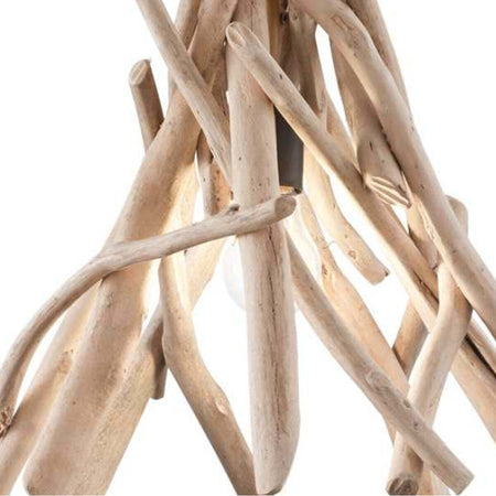 Lampadario-vintage-Ideal-Lux-DRIFTWOOD-SP1-129600-E27-LED-metallo-legno-naturale-sospensione